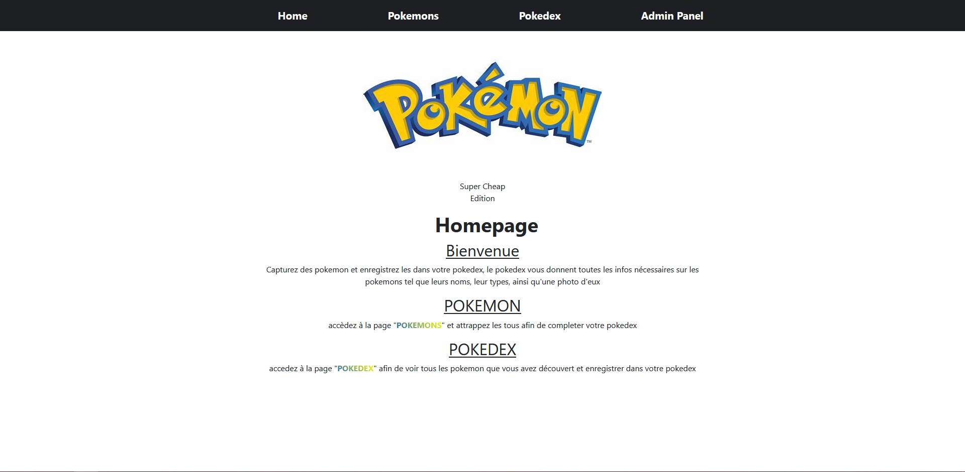 Pokédex avec NodeJS